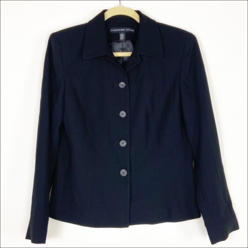 Josephine Chaus Button Front Closure Lined Classic Business Suit Coat Jacket